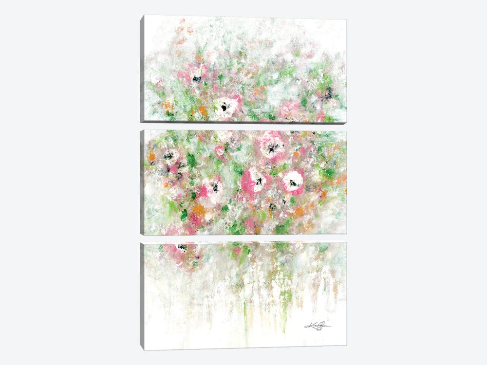 Cottage Chic Blooms by Kathy Morton Stanion 3-piece Canvas Art