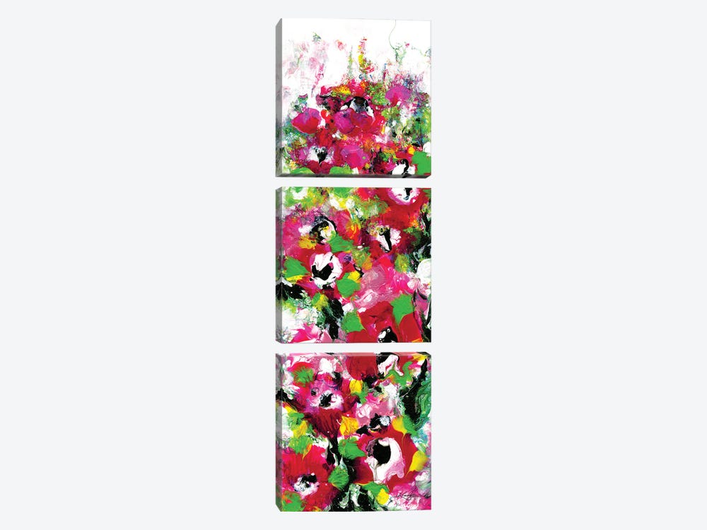 Enchanting Blooms XV by Kathy Morton Stanion 3-piece Canvas Wall Art