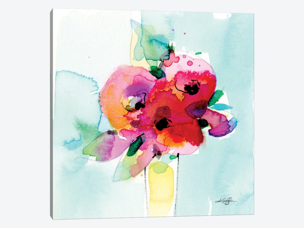 Flowers X by Kathy Morton Stanion 1-piece Canvas Artwork