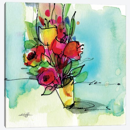 Flowers XLIII Canvas Print #KMS69} by Kathy Morton Stanion Canvas Artwork