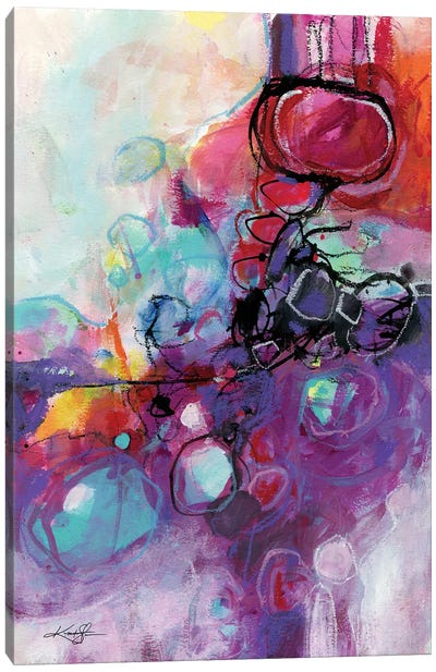 The Poetry In Abstraction V Canvas Art Print - Kathy Morton Stanion