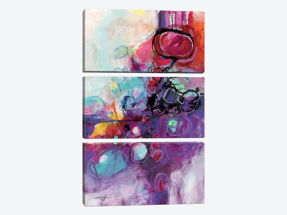 The Poetry In Abstraction V by Kathy Morton Stanion 3-piece Canvas Wall Art