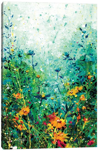 Mystic Meadow I Canvas Art Print - Garden & Floral Landscape Art