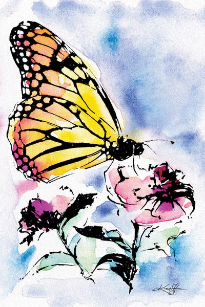 Butterflies and Flowers: Butterfly With Flowers by Kathy Morton Stanion