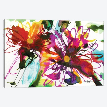 Floral Dance XVIII Canvas Print #KMS95} by Kathy Morton Stanion Canvas Artwork