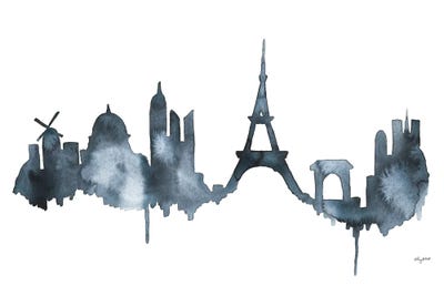 Paris Skyline by Kelsey McNatt framed wall art