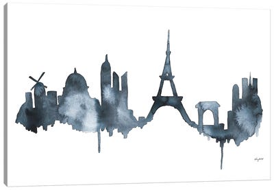 Paris Skyline Canvas Art Print - Kelsey McNatt