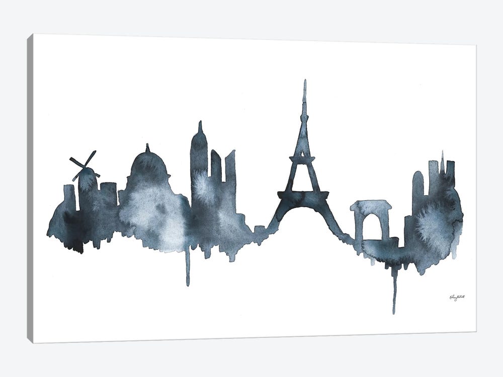 Paris Skyline by Kelsey McNatt 1-piece Canvas Art