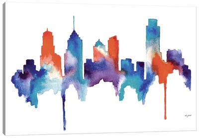 Philly Skyline Canvas Art Print - Philadelphia Skylines