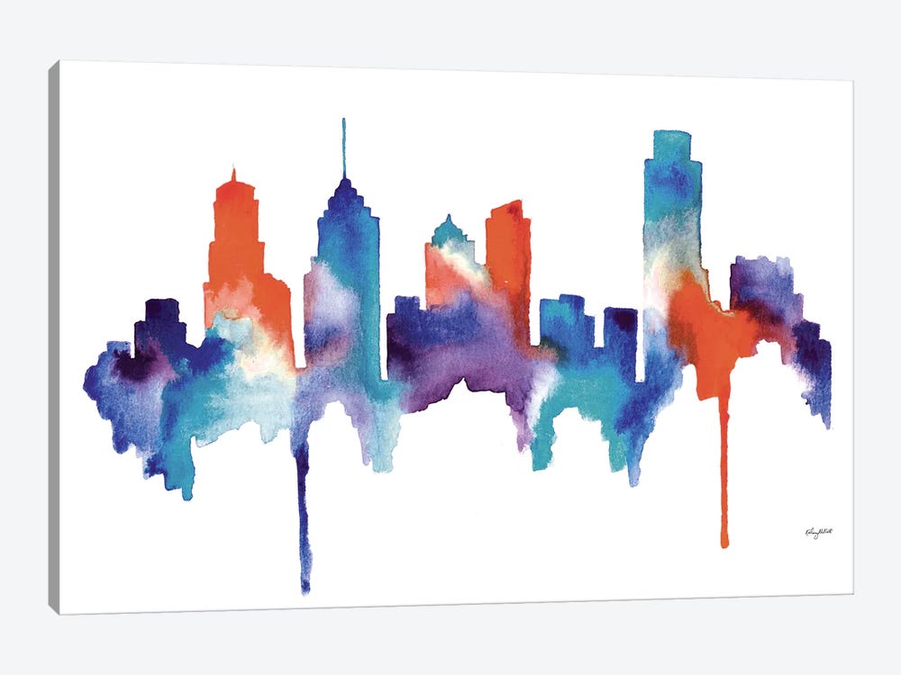 Philly Skyline by Kelsey McNatt 1-piece Canvas Art Print