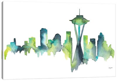 Seattle Skyline Canvas Art Print - Kelsey McNatt