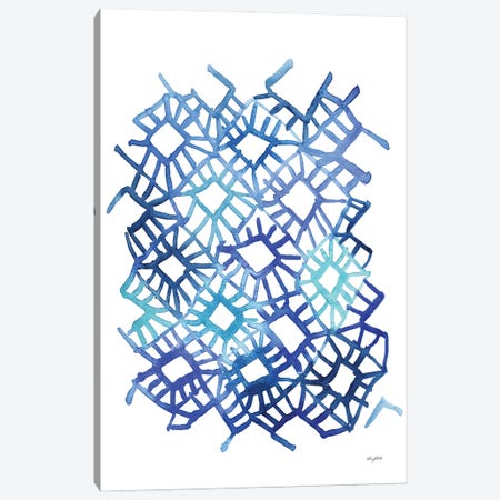 Blue Abstract III Canvas Print #KMT11} by Kelsey McNatt Canvas Artwork