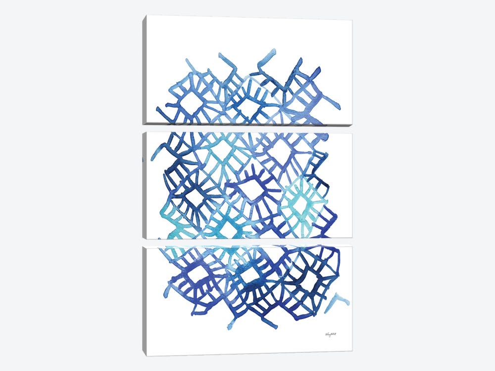 Blue Abstract III by Kelsey McNatt 3-piece Art Print