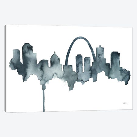 St Louis Skyline Canvas Print #KMT123} by Kelsey McNatt Canvas Art