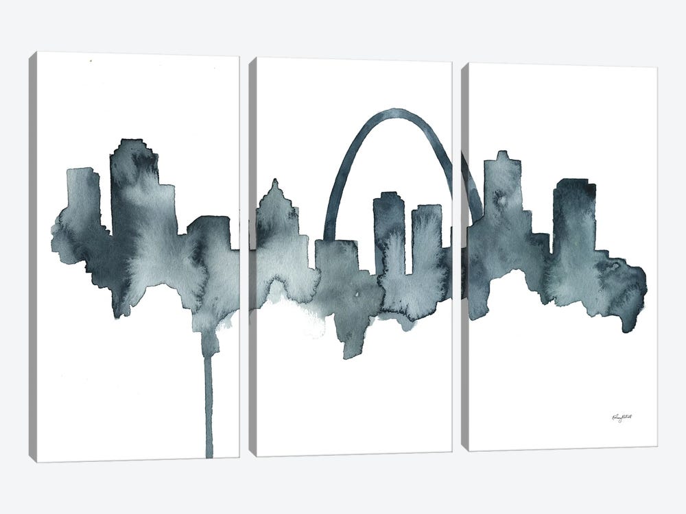 St Louis Skyline by Kelsey McNatt 3-piece Art Print