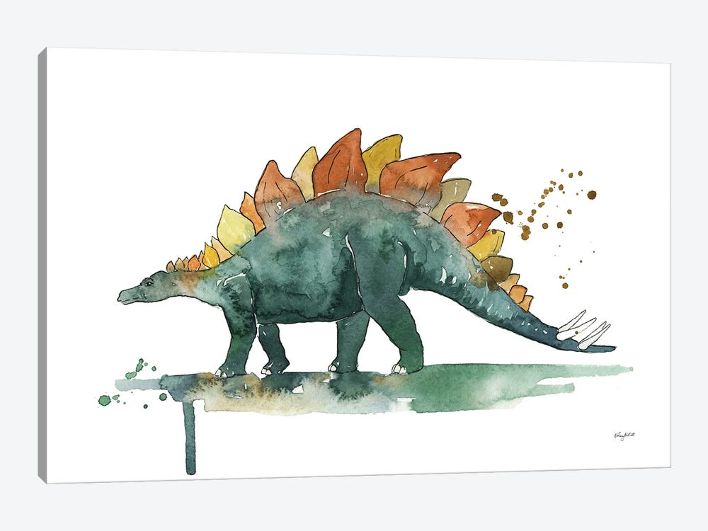 Stegosaurus by Kelsey McNatt 1-piece Canvas Artwork