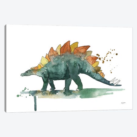 Stegosaurus Canvas Print #KMT124} by Kelsey McNatt Art Print