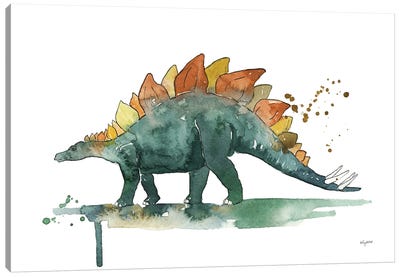 Stegosaurus Canvas Art Print - Dinosaur Art