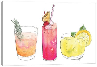 Summer Cocktails Canvas Art Print - Kelsey McNatt