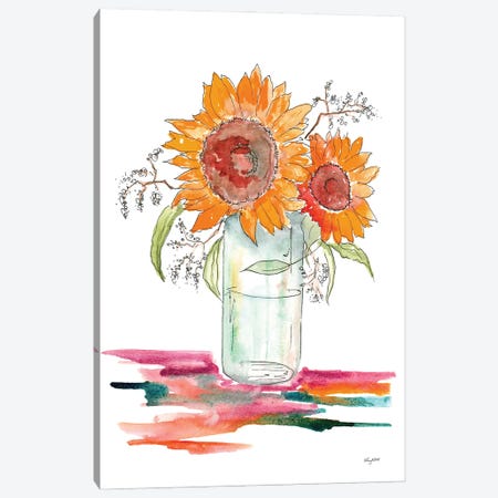 Sunflower Canvas Print #KMT128} by Kelsey McNatt Canvas Art