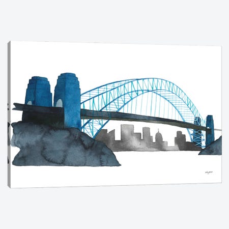 Sydney Harbor Bridge Canvas Print #KMT129} by Kelsey McNatt Canvas Wall Art