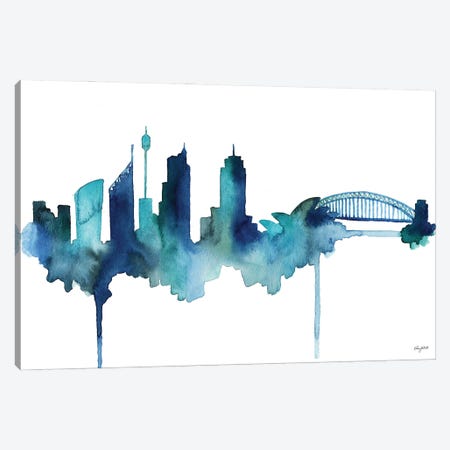 Sydney Skyline Canvas Print #KMT130} by Kelsey McNatt Canvas Art Print