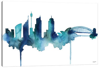 Sydney Skyline Canvas Art Print - Kelsey McNatt