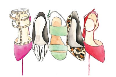 The Shoe Collection by Kelsey McNatt framed wall art