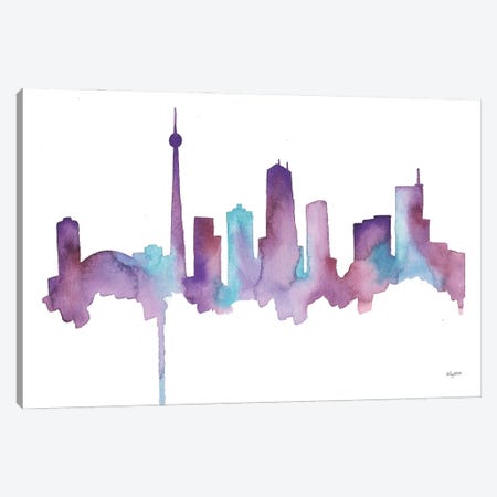 Toronto Skyline Canvas Print #KMT137} by Kelsey McNatt Canvas Artwork