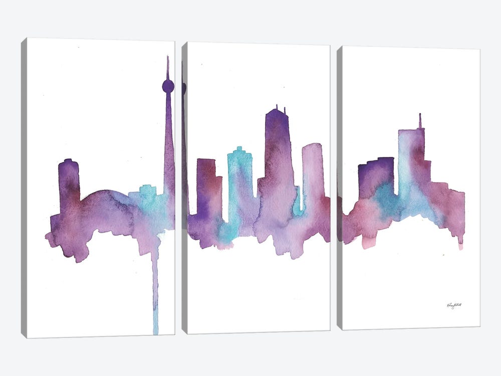 Toronto Skyline by Kelsey McNatt 3-piece Canvas Artwork