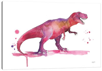 Trex Canvas Art Print - Prehistoric Animal Art