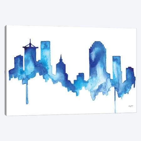 Tulsa Skyline Canvas Print #KMT143} by Kelsey McNatt Canvas Wall Art