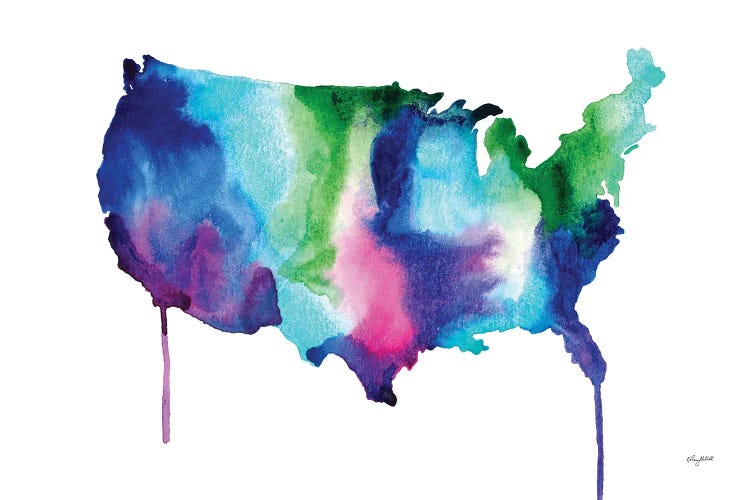USA Map by Kelsey McNatt wall art