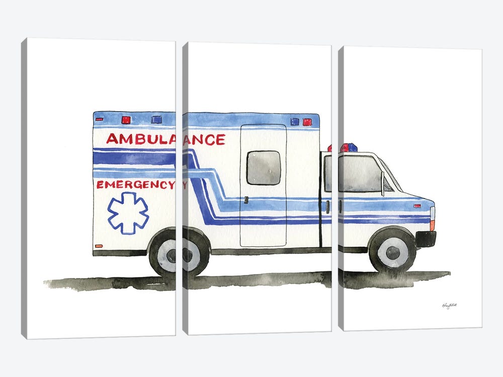 Ambulance by Kelsey McNatt 3-piece Art Print