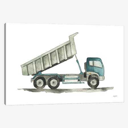 Dump Truck Canvas Print #KMT151} by Kelsey McNatt Art Print