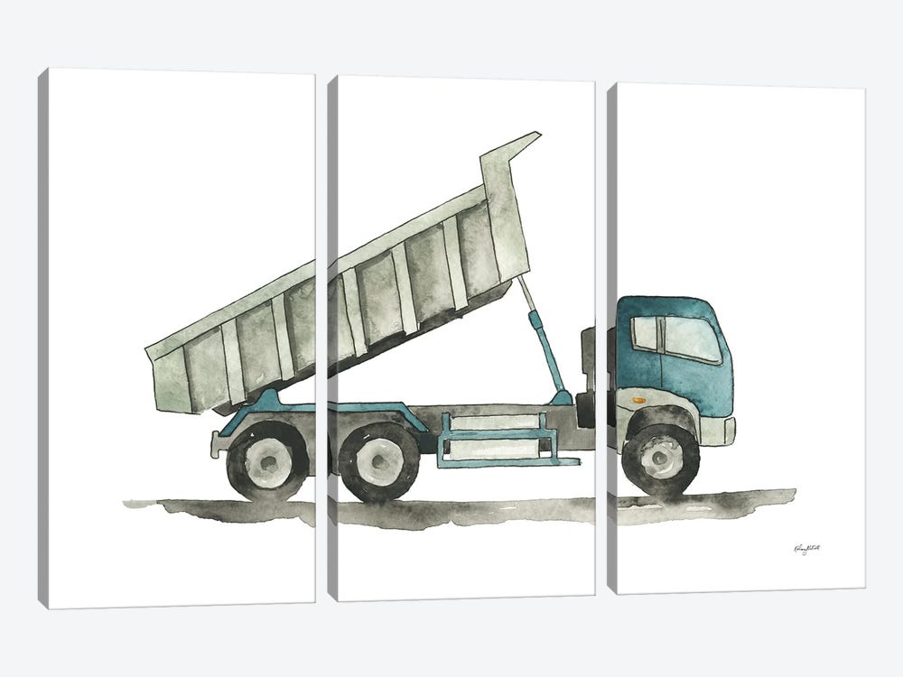 Dump Truck by Kelsey McNatt 3-piece Canvas Art