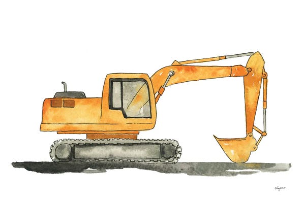 Older Kids Room: Excavator by Kelsey McNatt