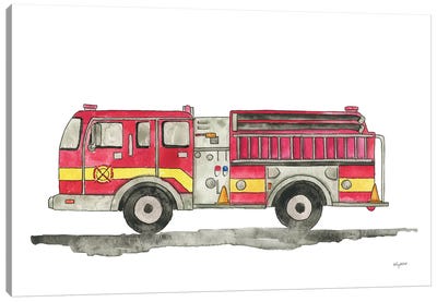 Fire Truck Canvas Art Print - Trucks