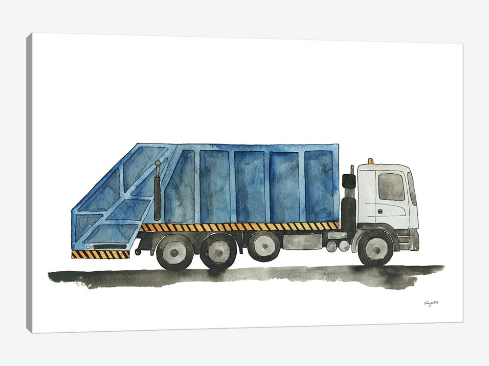 Garbage Truck by Kelsey McNatt 1-piece Canvas Print