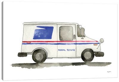 Mail Truck Canvas Art Print - Trucks