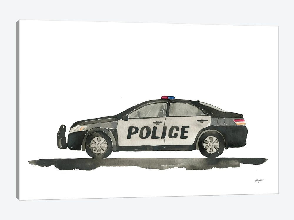 Police Car by Kelsey McNatt 1-piece Art Print
