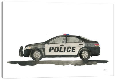 Police Car Canvas Art Print - Kelsey McNatt