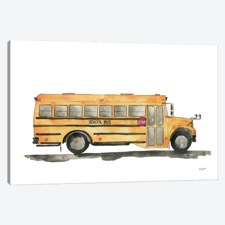 School Bus Canvas Print #KMT159} by Kelsey McNatt Canvas Art Print