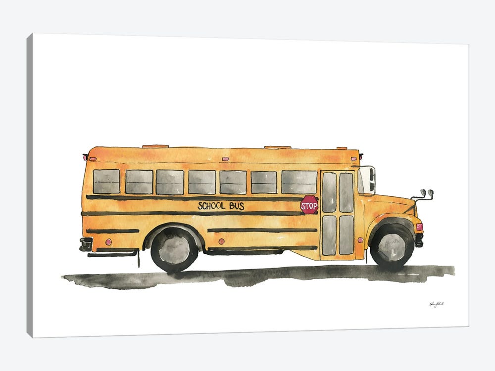 School Bus by Kelsey McNatt 1-piece Canvas Art