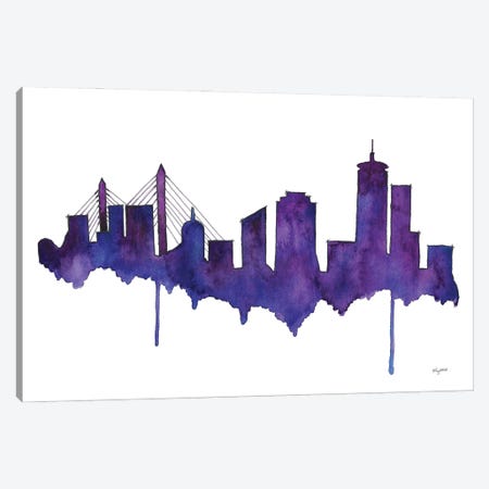 Boston Skyline Canvas Print #KMT15} by Kelsey McNatt Canvas Art Print