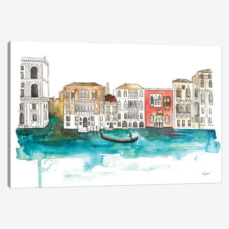 Venice Canals Canvas Print #KMT164} by Kelsey McNatt Canvas Print