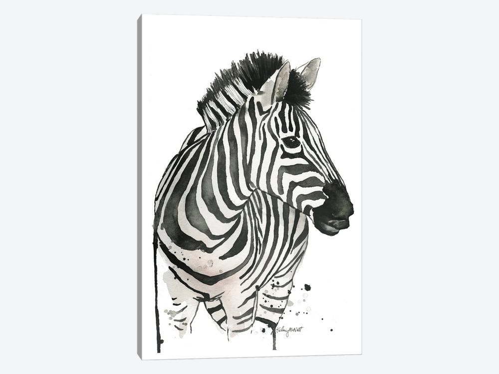 Zebra by Kelsey McNatt 1-piece Canvas Print