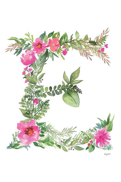 The Letter E: Botanical Letter E by Kelsey McNatt