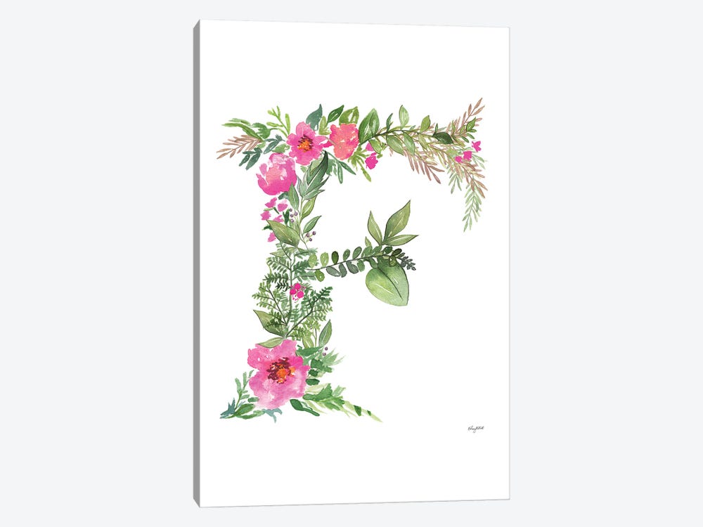 Botanical Letter F by Kelsey McNatt 1-piece Canvas Art