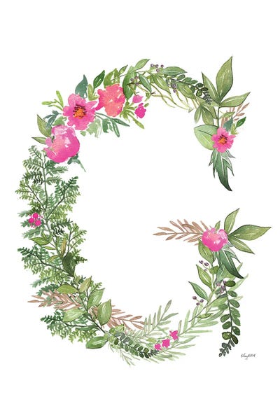 The Letter G: Botanical Letter G by Kelsey McNatt